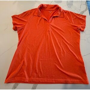 Sport-Tek Womens XL Polo Shirt Orange General Motors Fleet Short Sleeve V-Neck